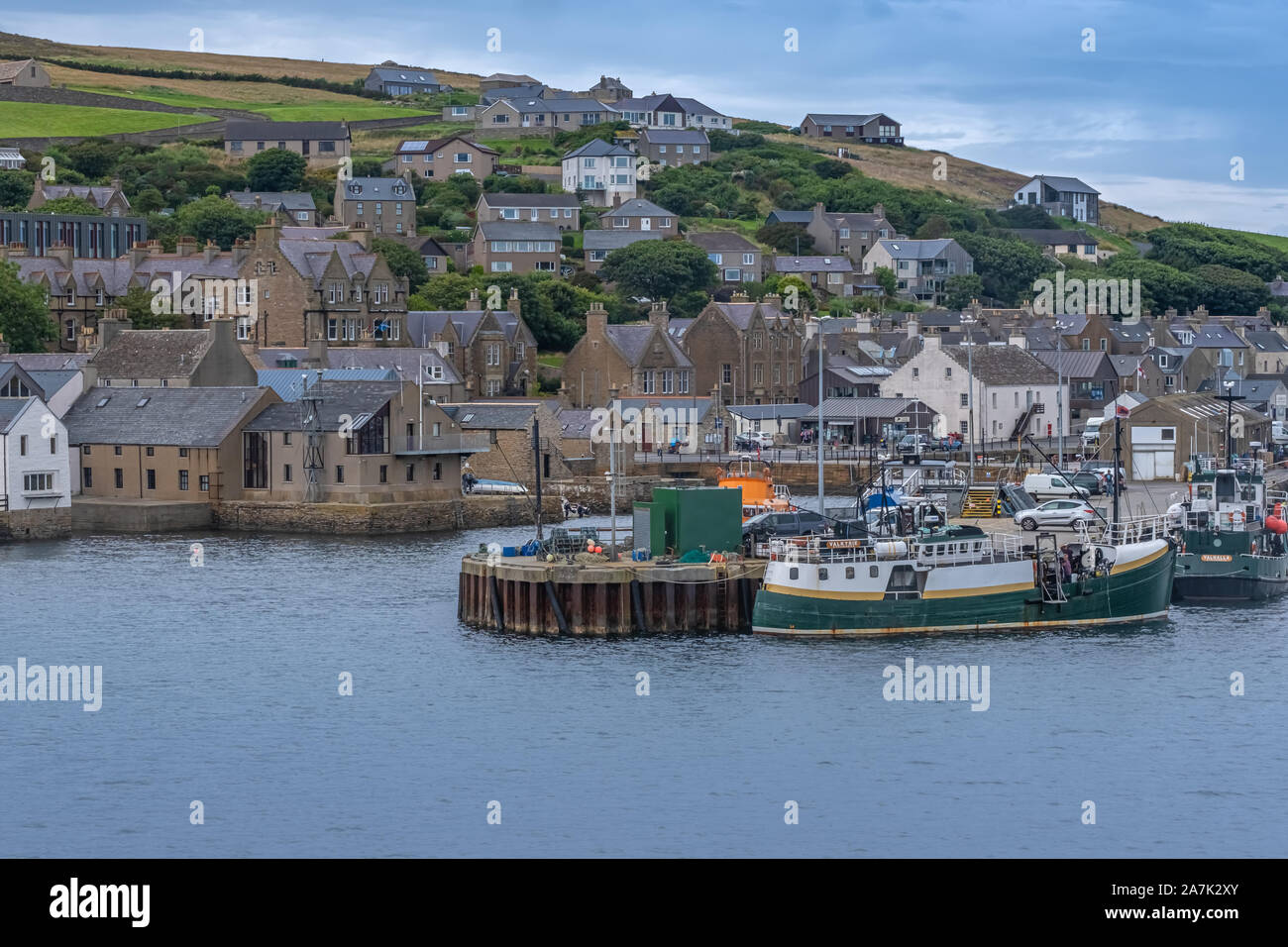 Stromness locally, the second-most populous town in Orkney, Scotland. Stock Photo