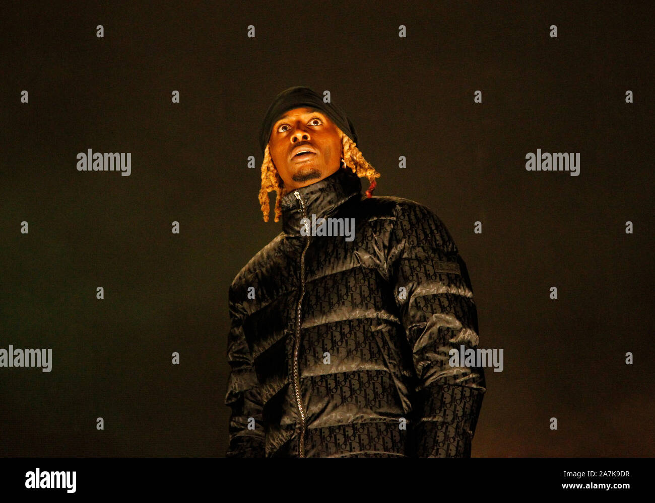 Atlanta based rapper Playboi Carti performs on stage during the Day N Vegas Music Festival at the Las Vegas Festival Grounds in Las Vegas, Nevada on Saturday, November 2, 2019.  Photo by James Atoa/UPI Stock Photo