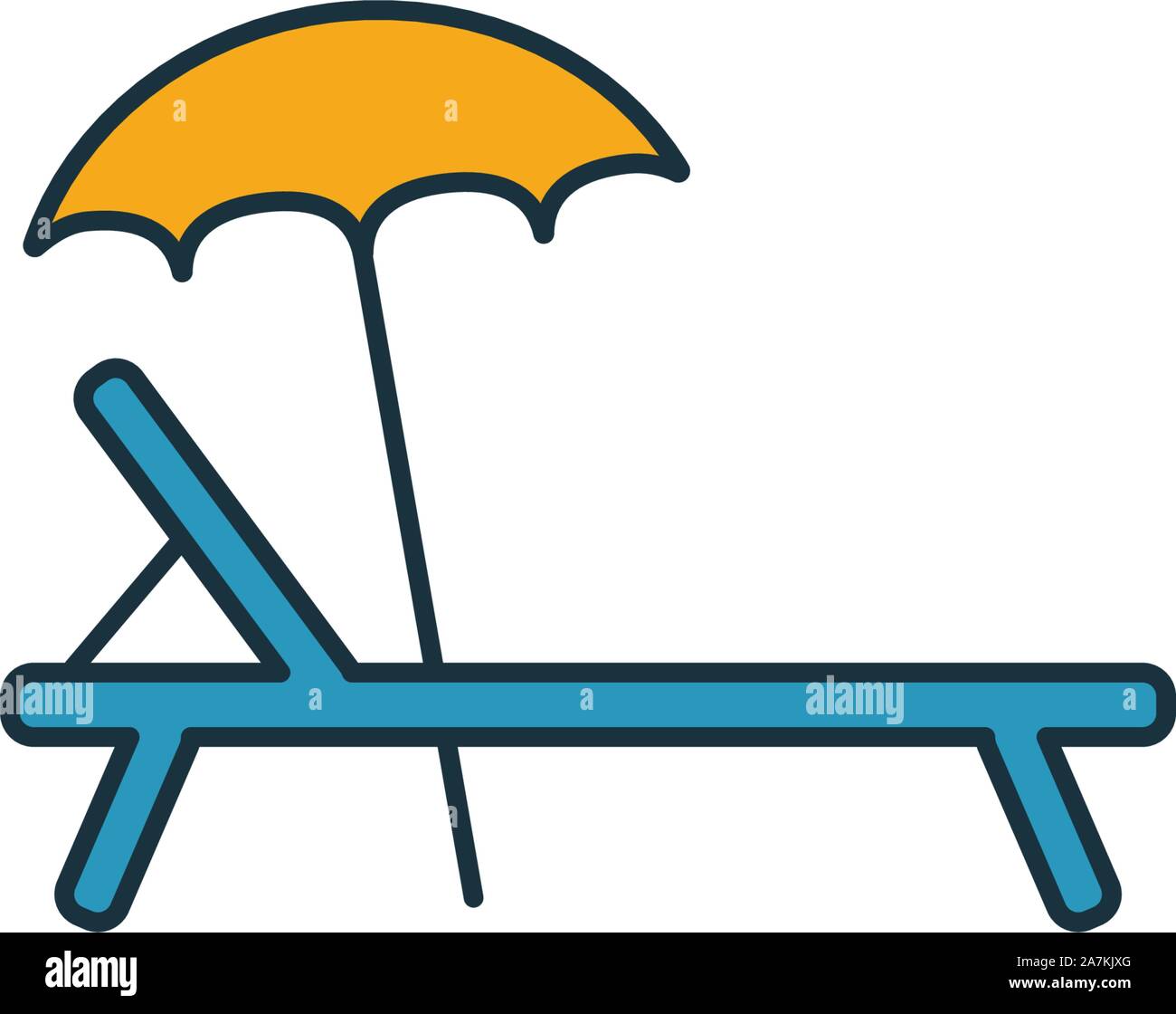 Sunbed icon. Simple element from travel icons collection. Creative