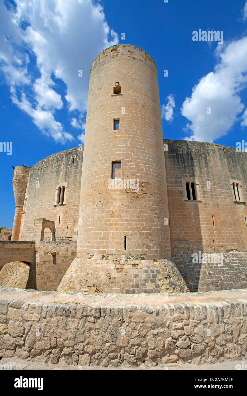 Castillo de Bellver, medieval fortess at Palma, Palma de Mallorca, Mallorca, Balearic islands, Spain Stock Photo