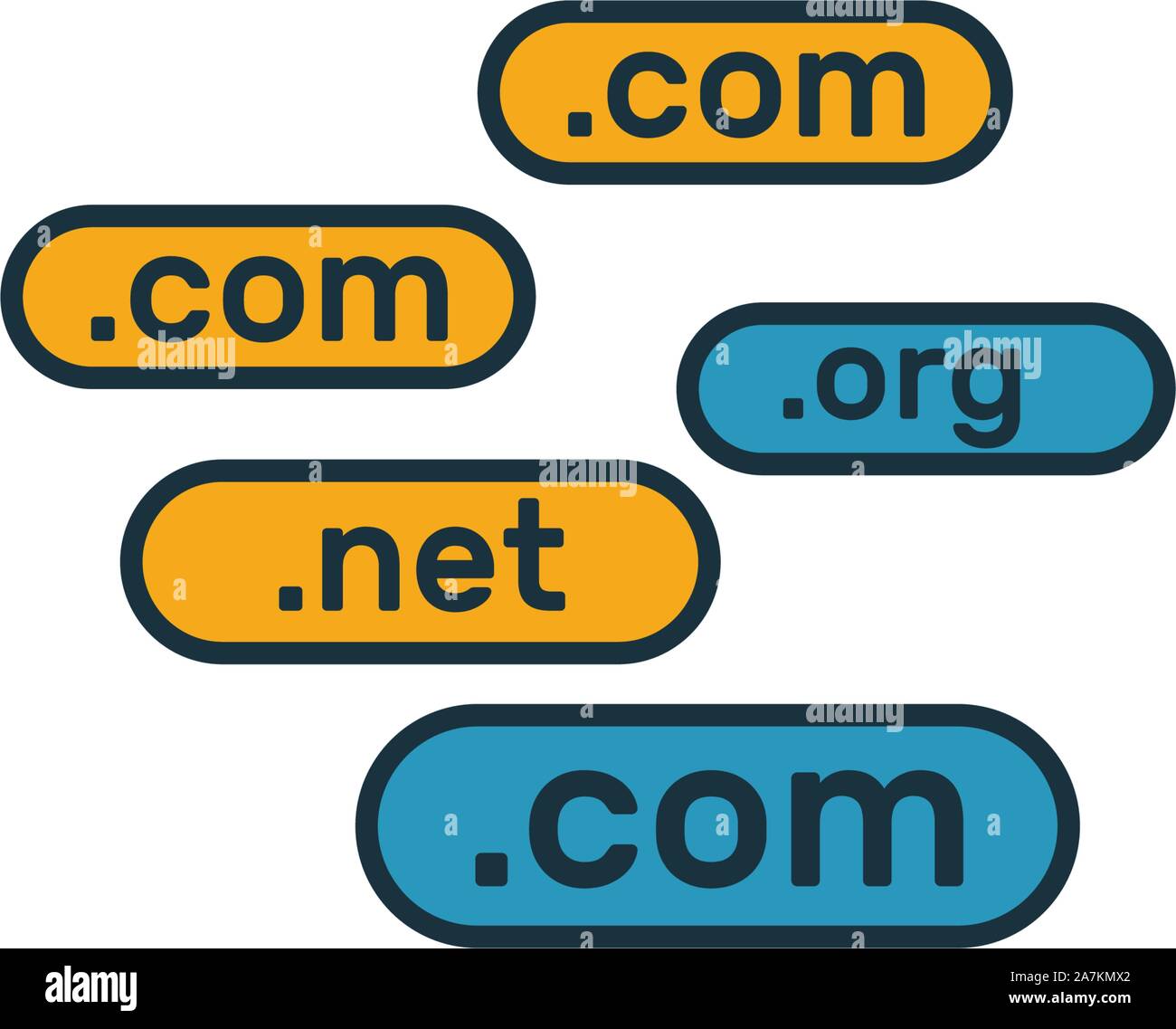 Domain icon. Simple element from web hosting icons collection. Creative ...