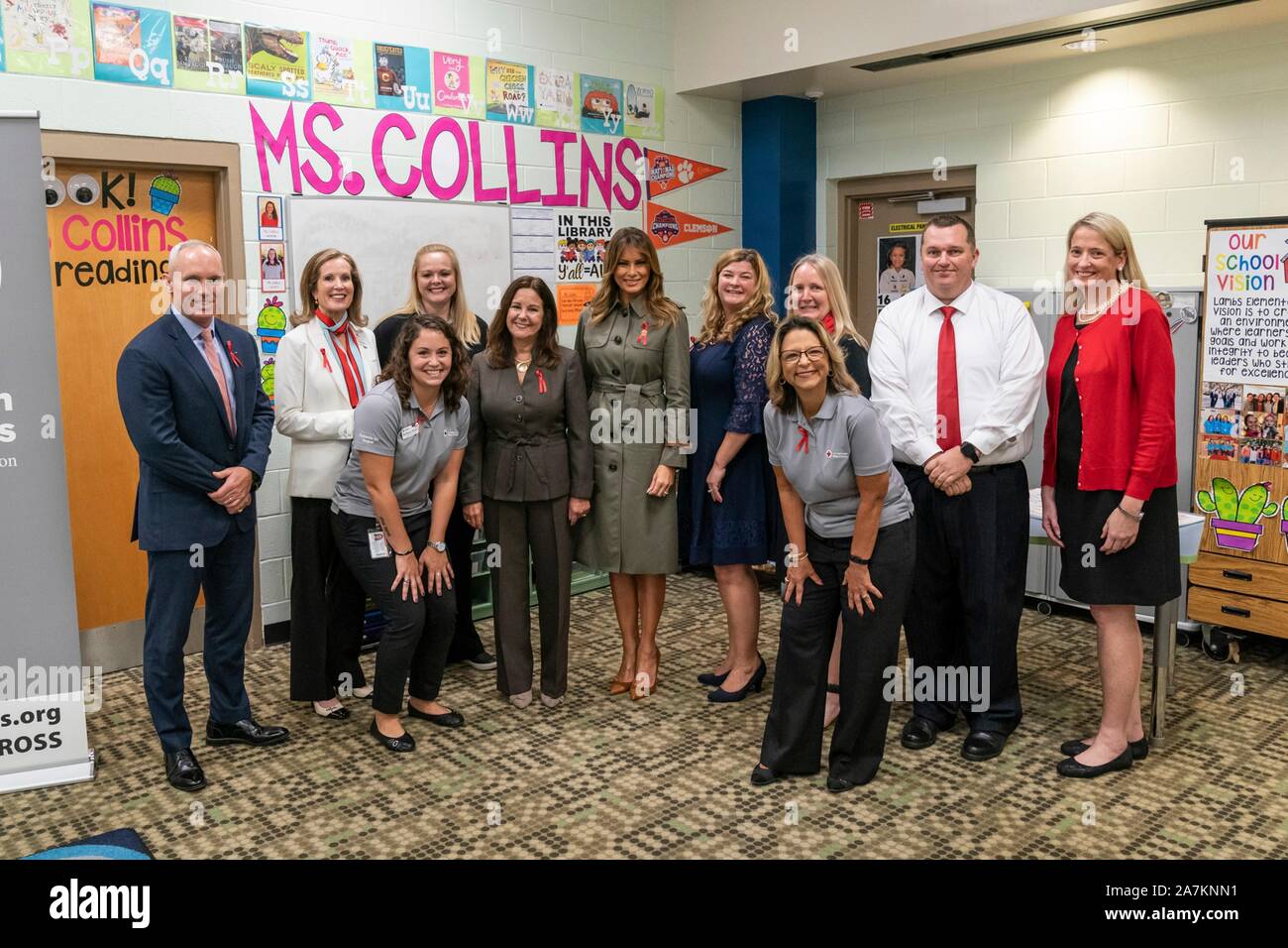 U.S First Lady Melania Trump and Karen Pence, wife of Vice President