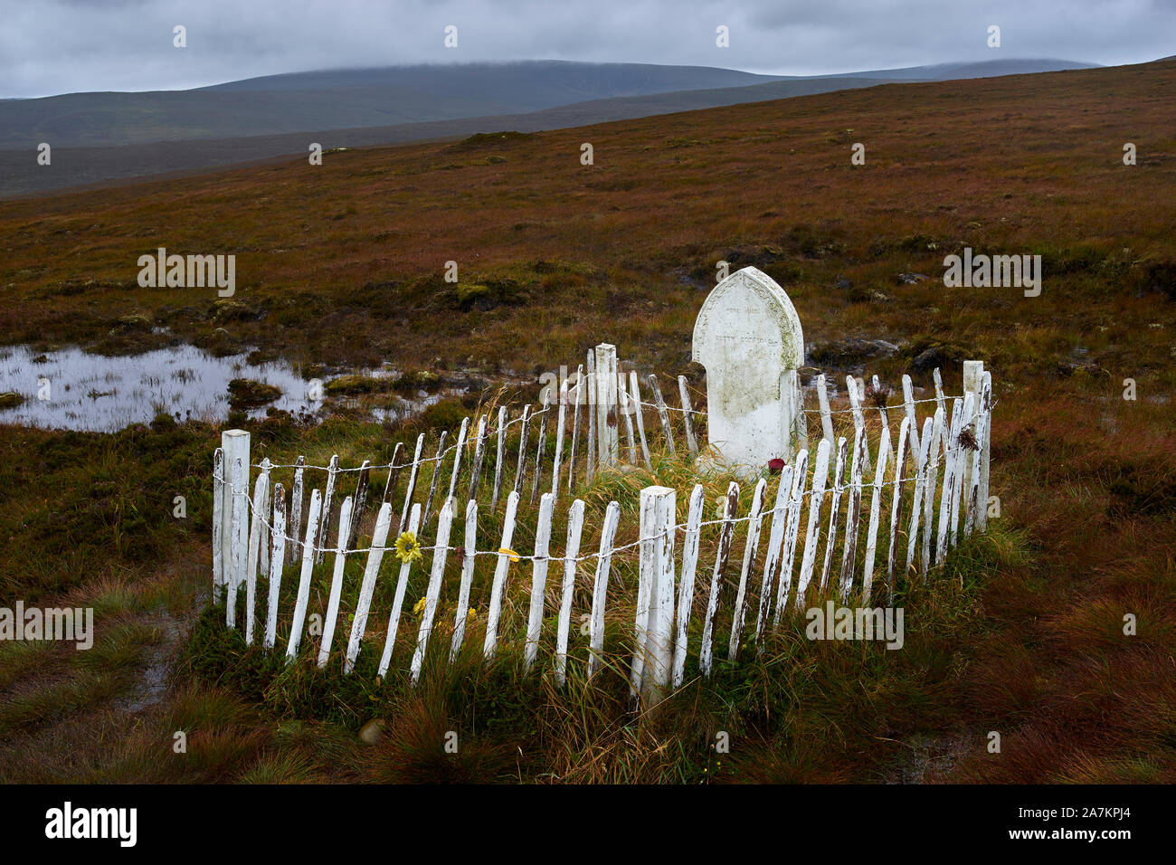 Betty Corrigall's grave, Hoy, Orkney, Scotland Stock Photo