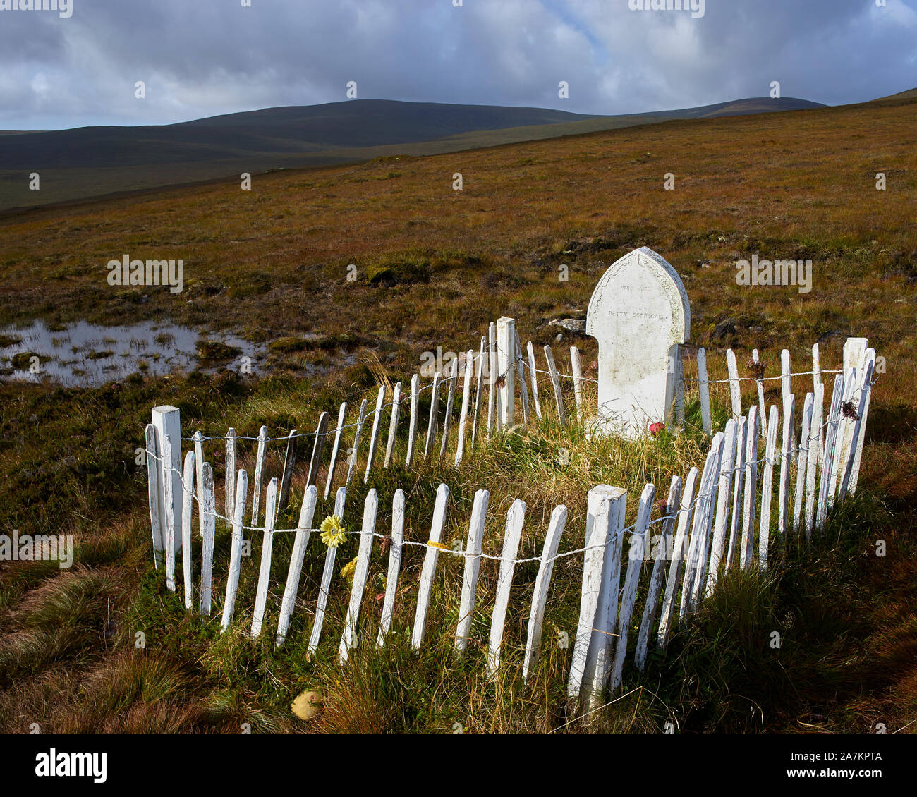 Betty Corrigall's grave, Hoy, Orkney, Scotland Stock Photo