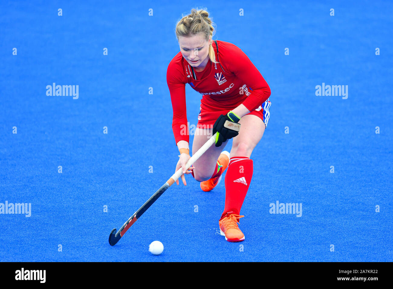 London, UK. 03th Nov, 2019.  during FIH Olympic Qualifiers match: Great Britain vs Chile (Women) at Lea Valley Hockey and Tennis Centre on Sunday, November 03, 2019 in LONDON ENGLAND. Credit: Taka G Wu/Alamy Live News Stock Photo