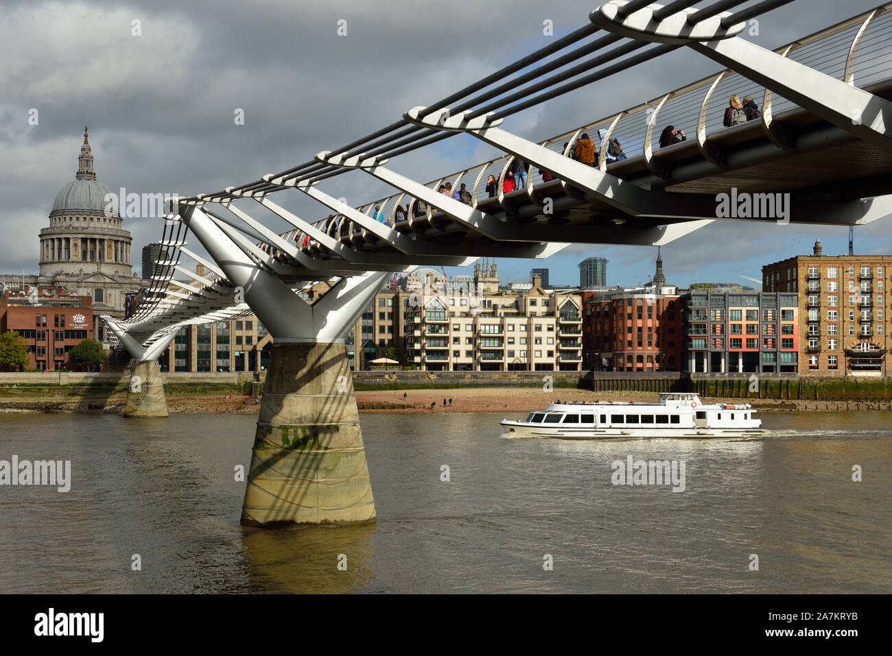 Millennium Bridge, London United Kingdom Stock Photo