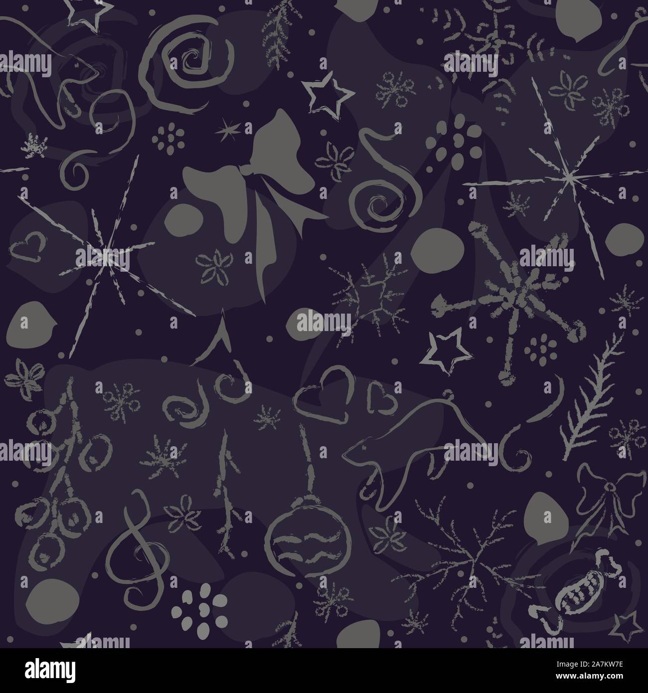 Cute Seamless Pattern with hand drawn elements. Vector illustration ...