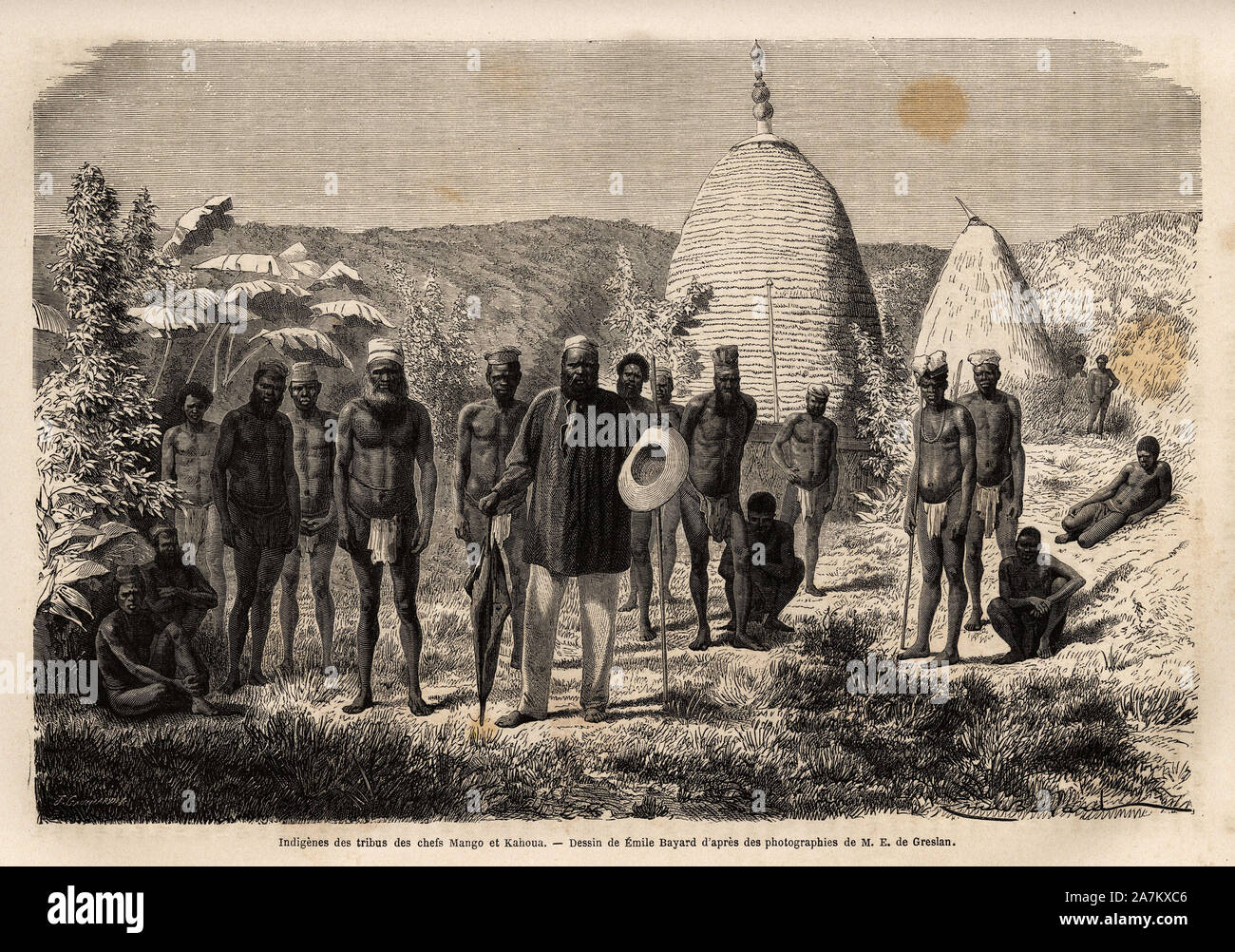 Le chef Mango dont la tribu Kone a ete affaiblie par les attaques successives des tribus des montagnes a trouve refuge a Gatope sur le littoral au Stock Photo Alamy