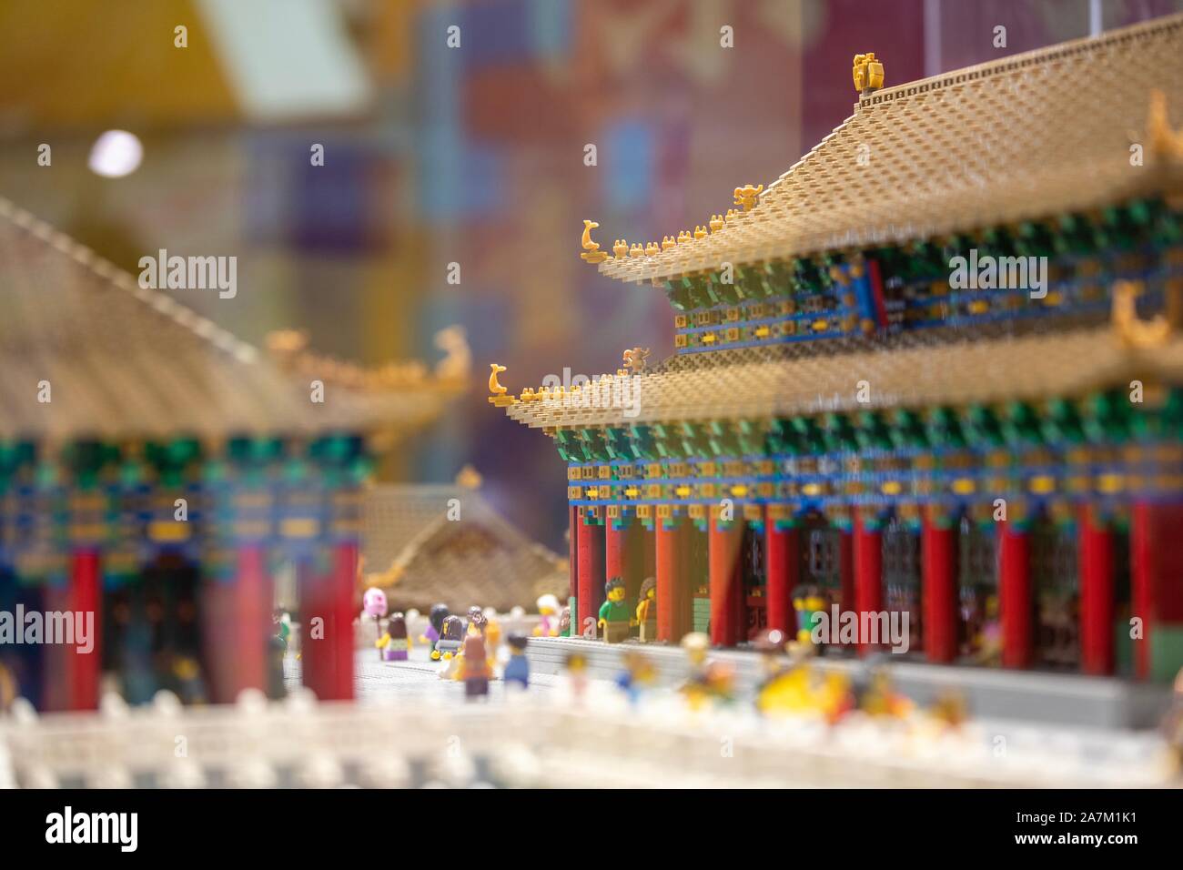 The Lego toy model of the Forbidden City also known as the Imperial Palace or the Palace Museum is on display during the Dynasty of Brick Lego Ch Stock Photo Alamy