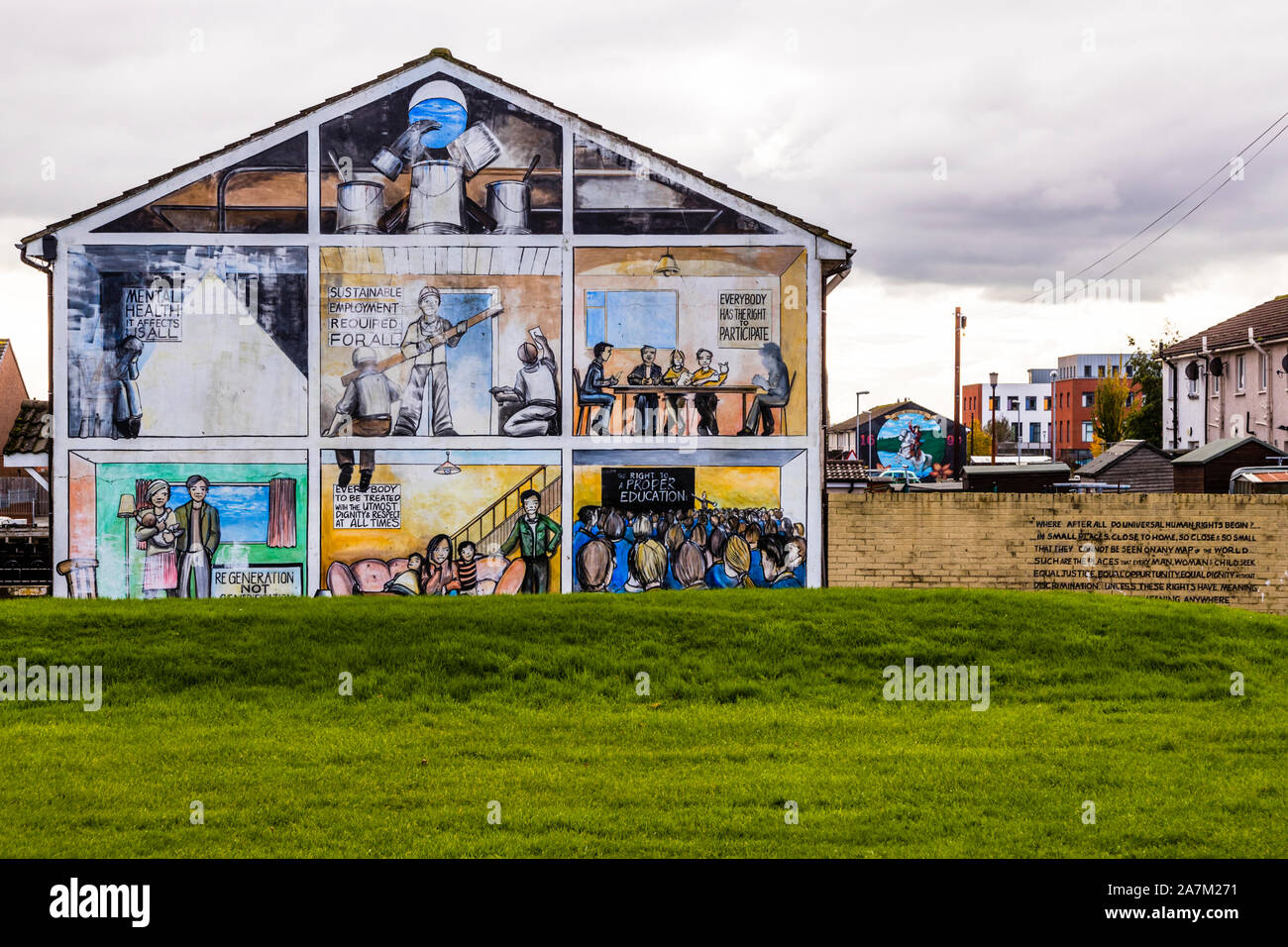 Political murals in Belfast, Northern Ireland, United Kingdom Stock Photo