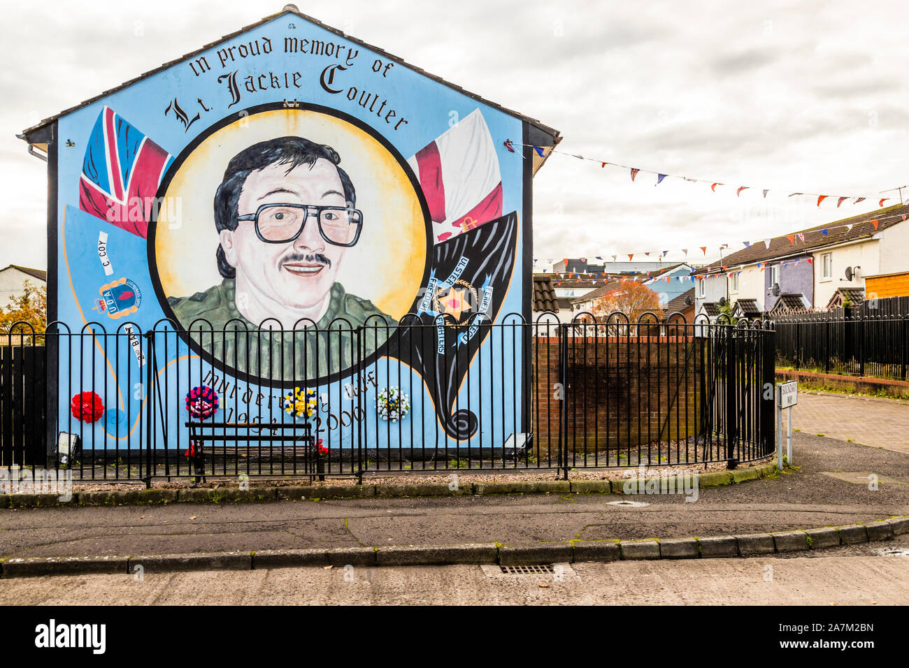 Political murals in Belfast, Northern Ireland, United Kingdom Stock Photo
