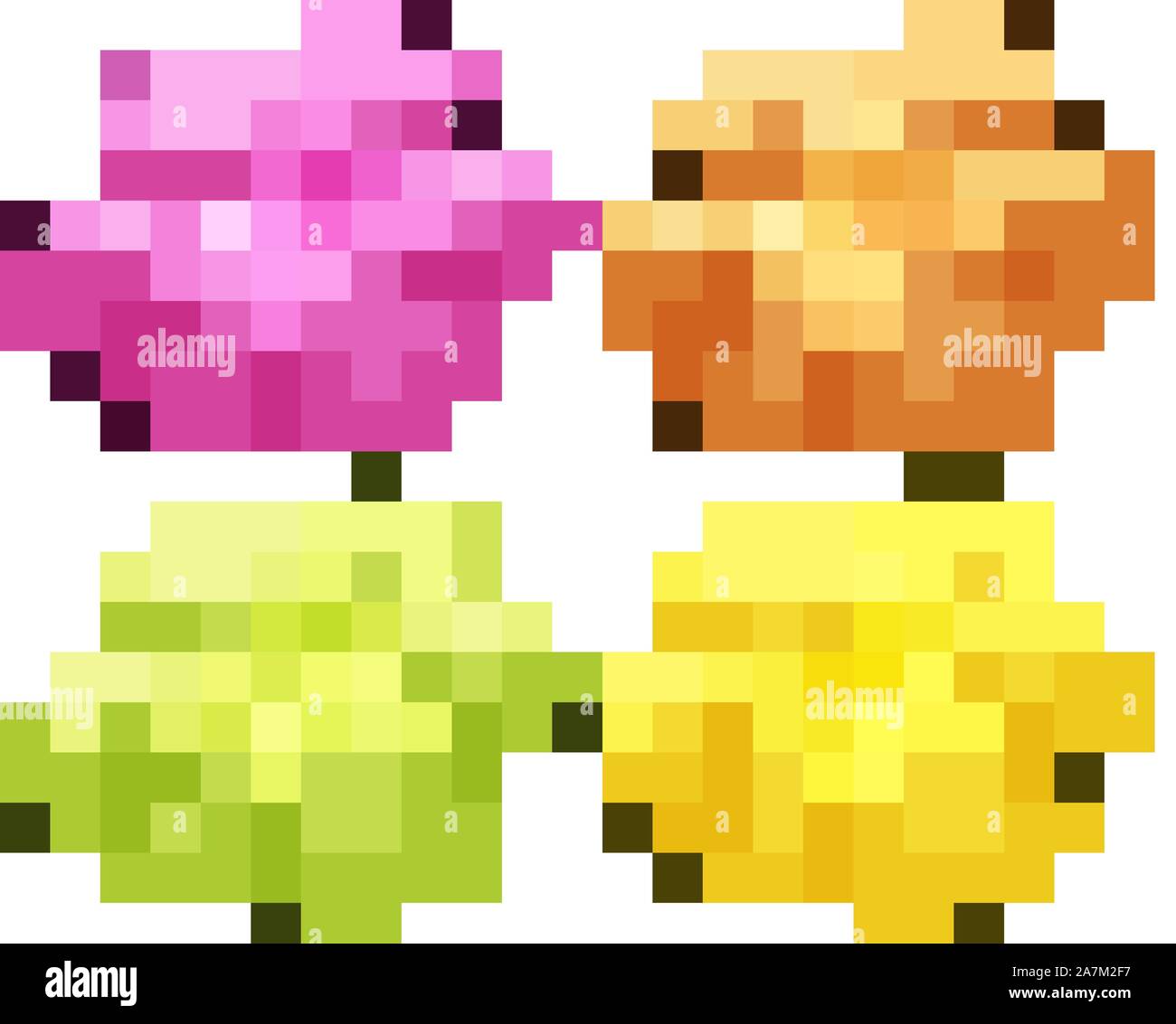Isolated set of flowers illustration Stock Vector Image & Art - Alamy
