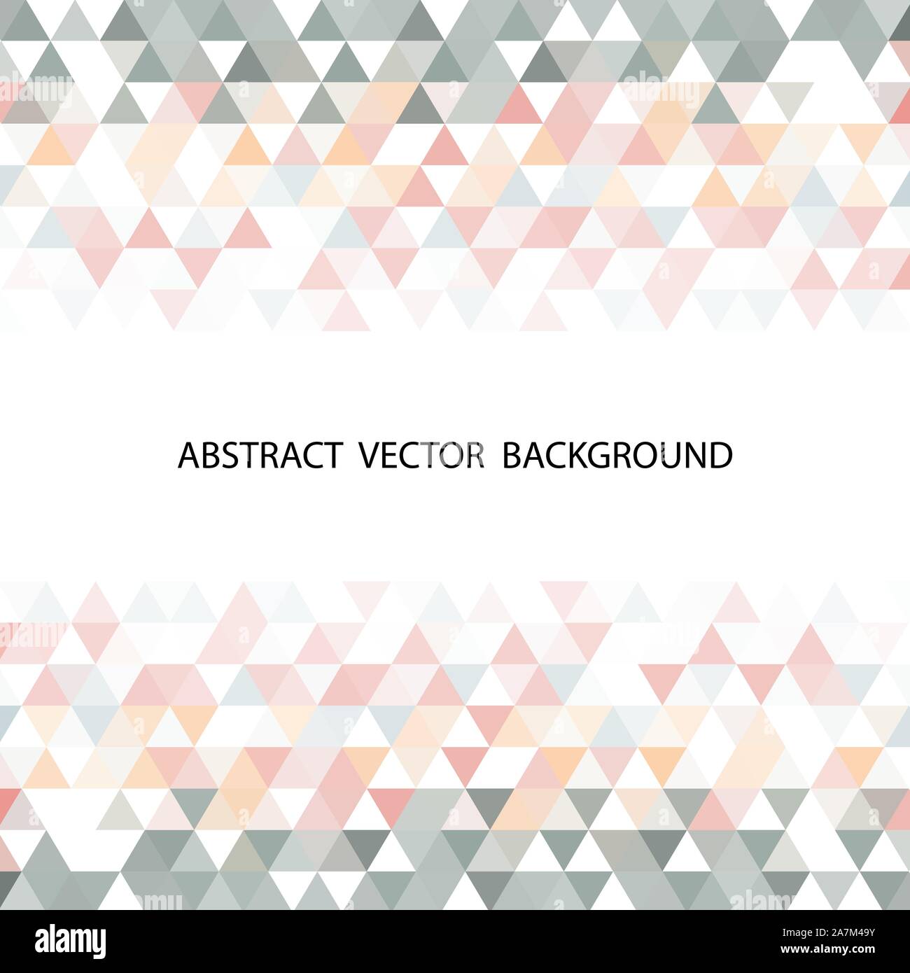 Colorful triangle patterned on white background Stock Vector