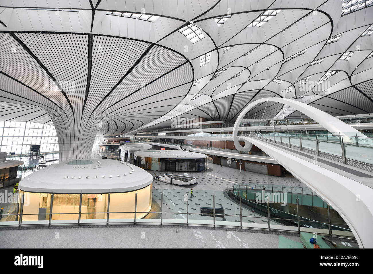 An interior view of the Beijing Daxing International Airport in Beijing ...