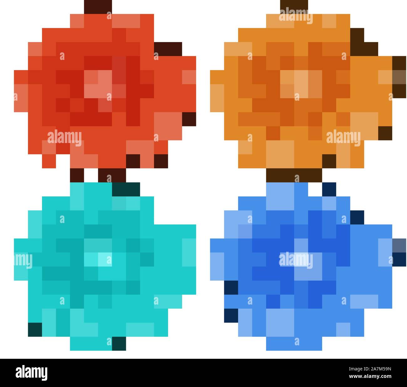Isolated set of flowers illustration Stock Vector Image & Art - Alamy