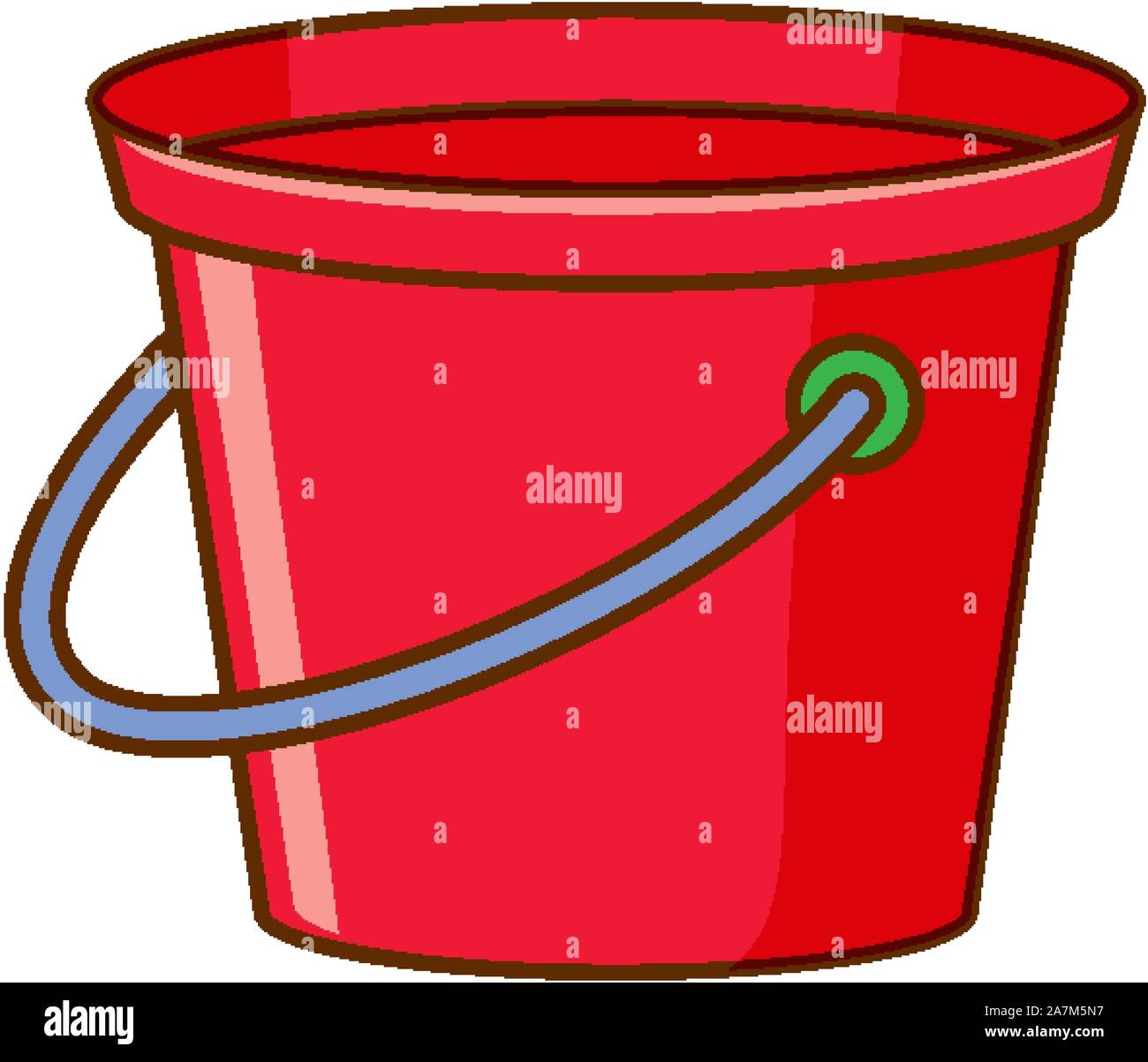 Red bucket on white background illustration Stock Vector Image & Art