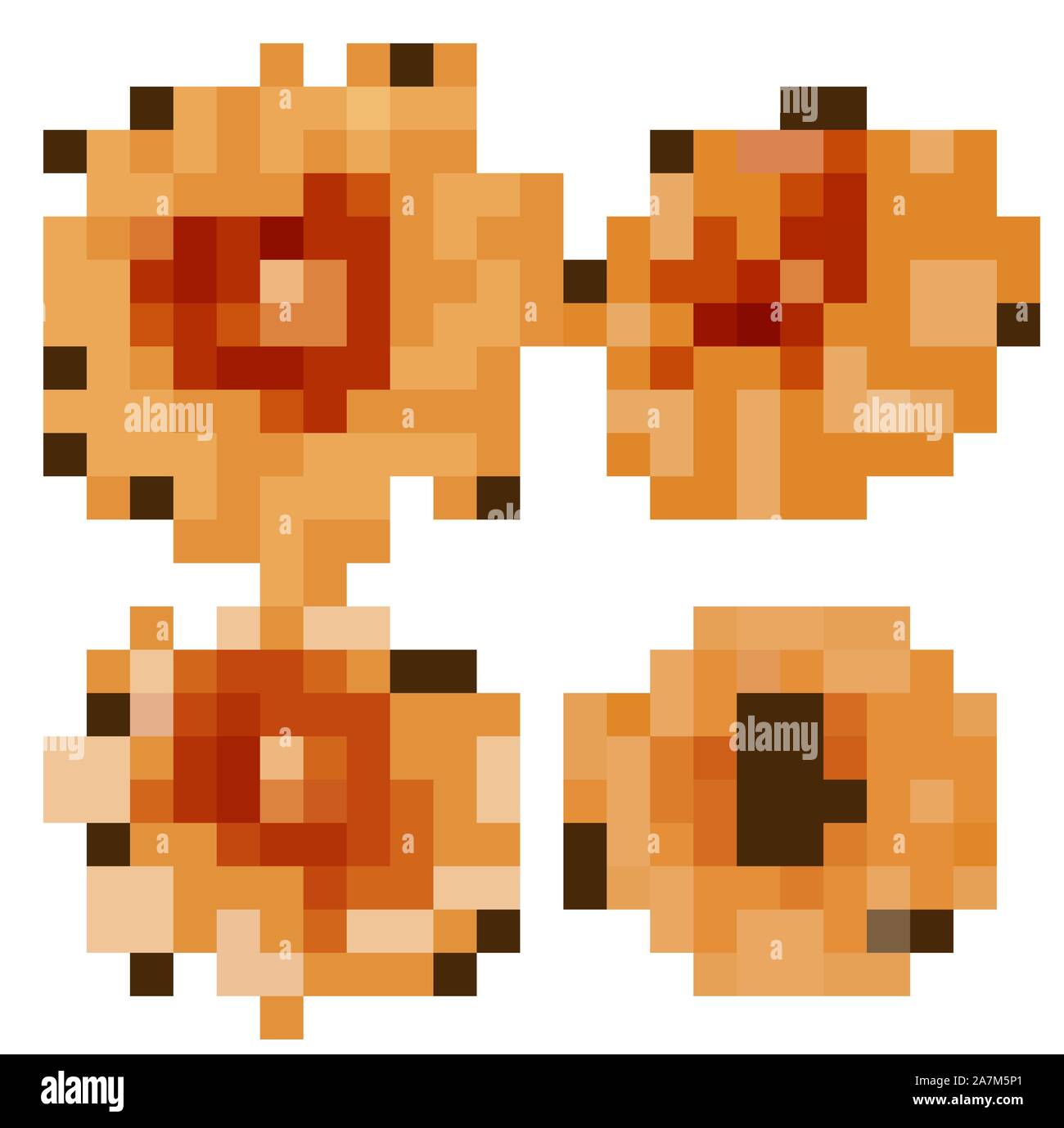 Plants with orange flowers in background Stock Vector Images - Alamy