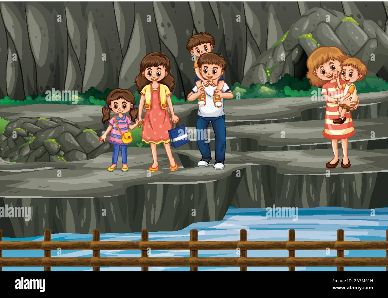 Scene with people in the park illustration Stock Vector Image & Art - Alamy