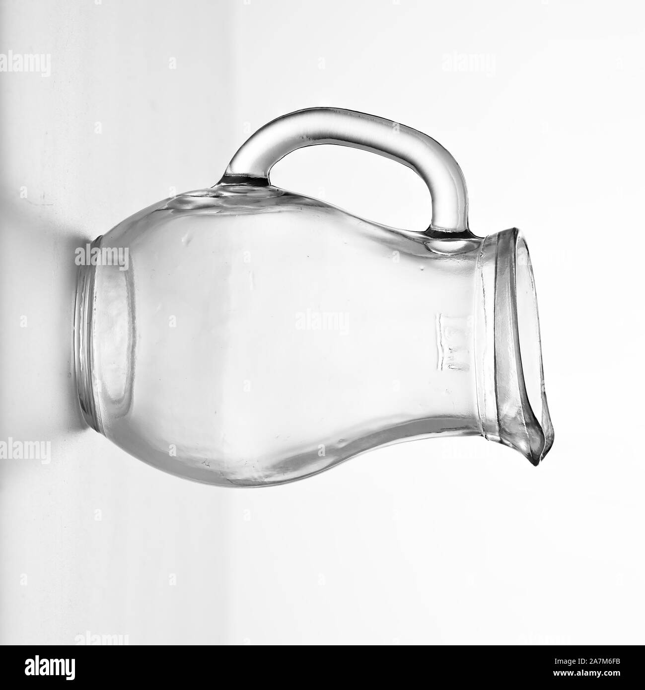 Glass jug isolated on white. Dishes Stock Photo Alamy