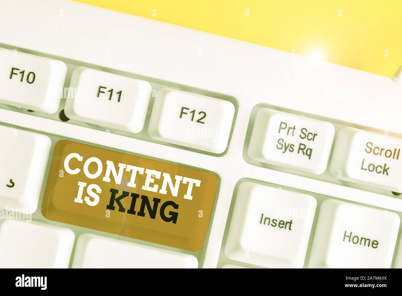 Handwriting text Content Is King. Conceptual photo believe that content ...