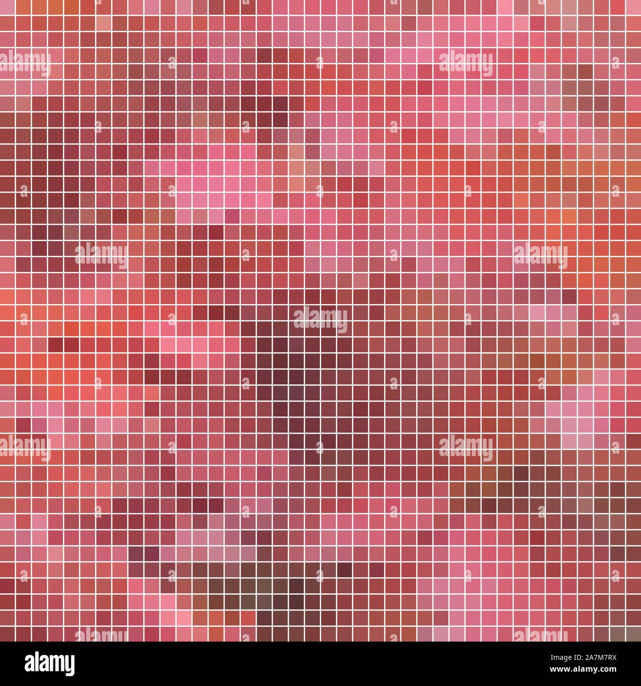 abstract vector square pixel mosaic background - red Stock Vector Image ...