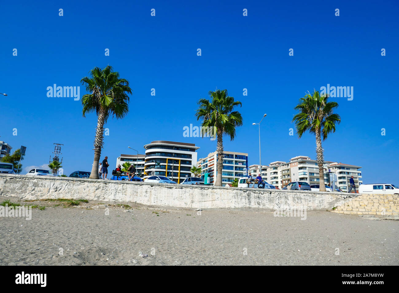 Antalya, Konyaalti, Turkish holiday destination, Turkey, Turquoise Coast, Mediterranean Sea, Konyaalti beach Stock Photo