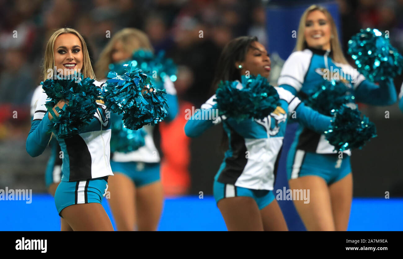 London, UK. 28 October 2018.Jaguars offensive guard Andrew Norwell (68).  Philadelphia Eagles at Jacksonville Jaguars NFL game at Wembley Stadium,  the final game in the NFL London 2018 series. Credit: Stephen Chung /