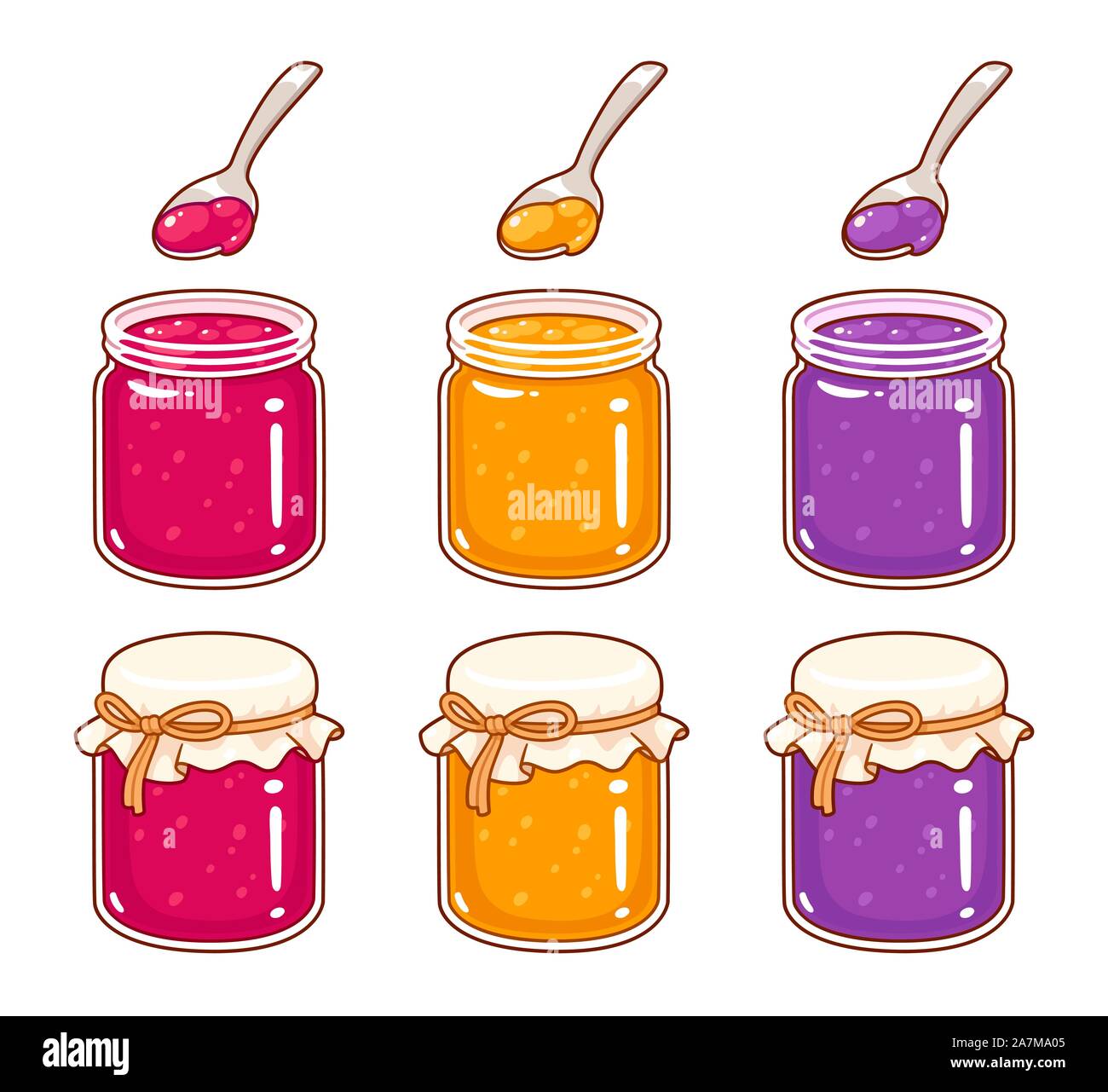 https://c8.alamy.com/comp/2A7MA05/hand-drawn-cartoon-style-jam-jars-set-raspberry-apricot-and-grape-jelly-traditional-homemade-fruit-preserves-isolated-vector-clip-art-illustration-2A7MA05.jpg