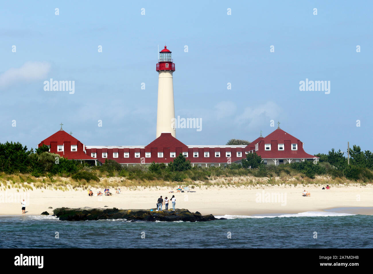 Cape May Lighthouse as viewed from the water, Cape May Point, New