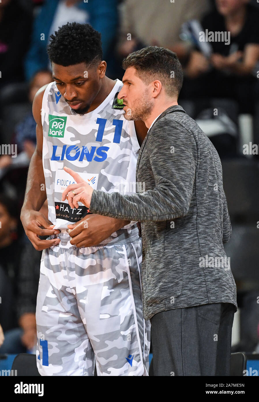 Karlsruhe, Deutschland. 03rd Nov, 2019. Coach Ivan Rudez (Lions