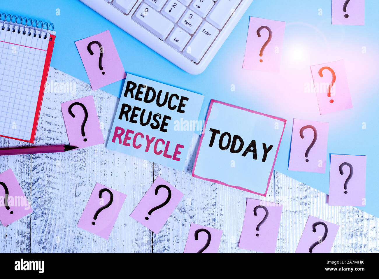 Conceptual hand writing showing Reduce Reuse Recycle. Concept meaning ...