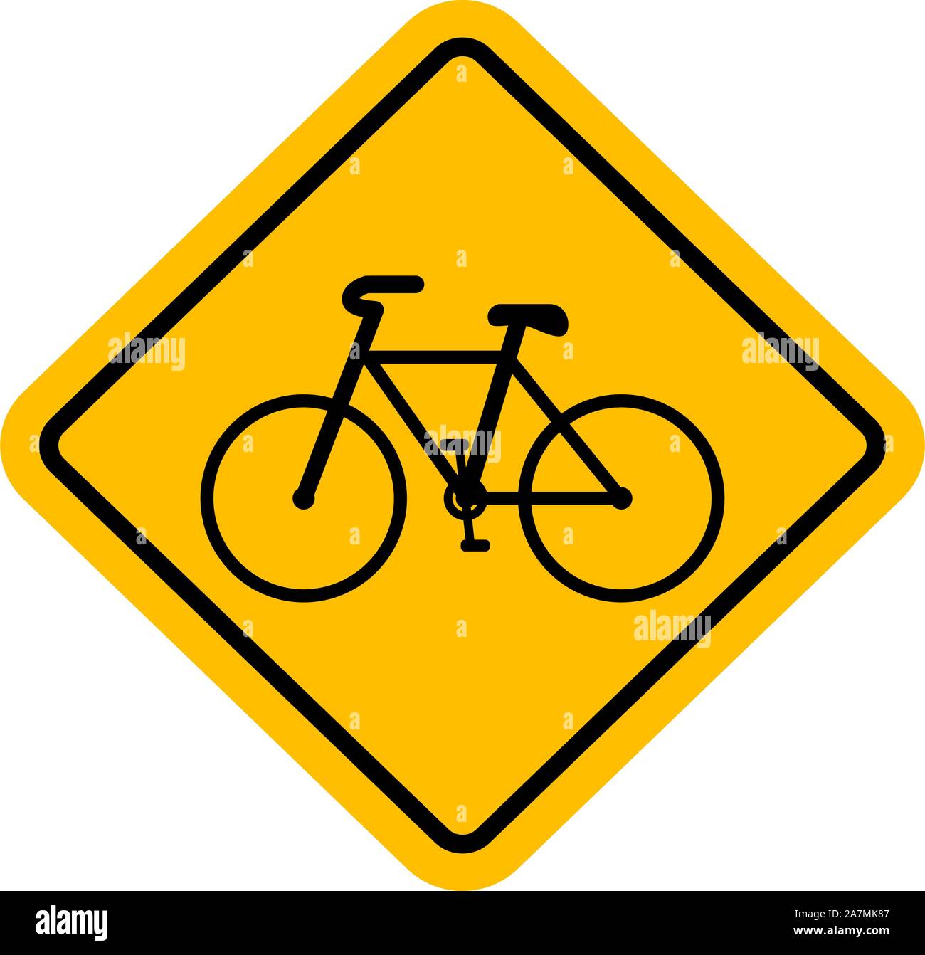 Bicycle & Pedestrian Crossing Ahead Road Signs Poster for Sale by  WHBPhotoArt