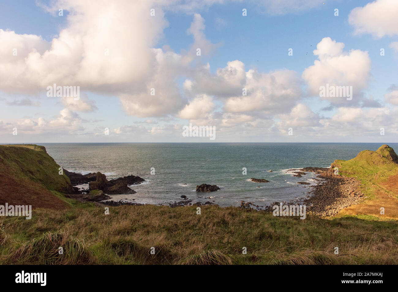 Giant's Causeway afternoon view, Northen Ireland, united Kingdom Stock Photo