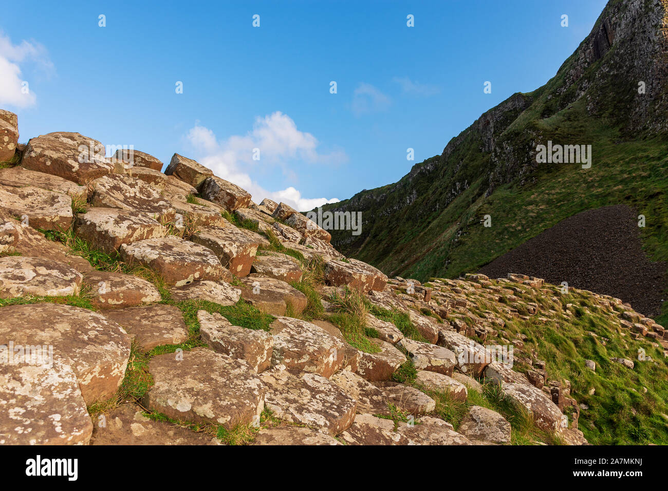 Giant's Causeway afternoon view, Northen Ireland, united Kingdom Stock Photo
