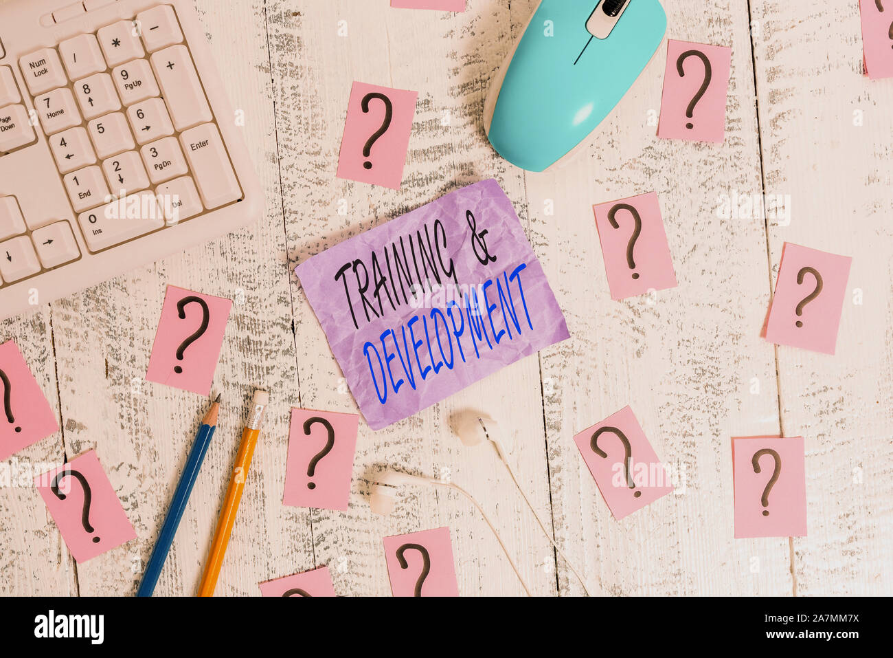 Writing note showing Training And Development. Business concept for ...
