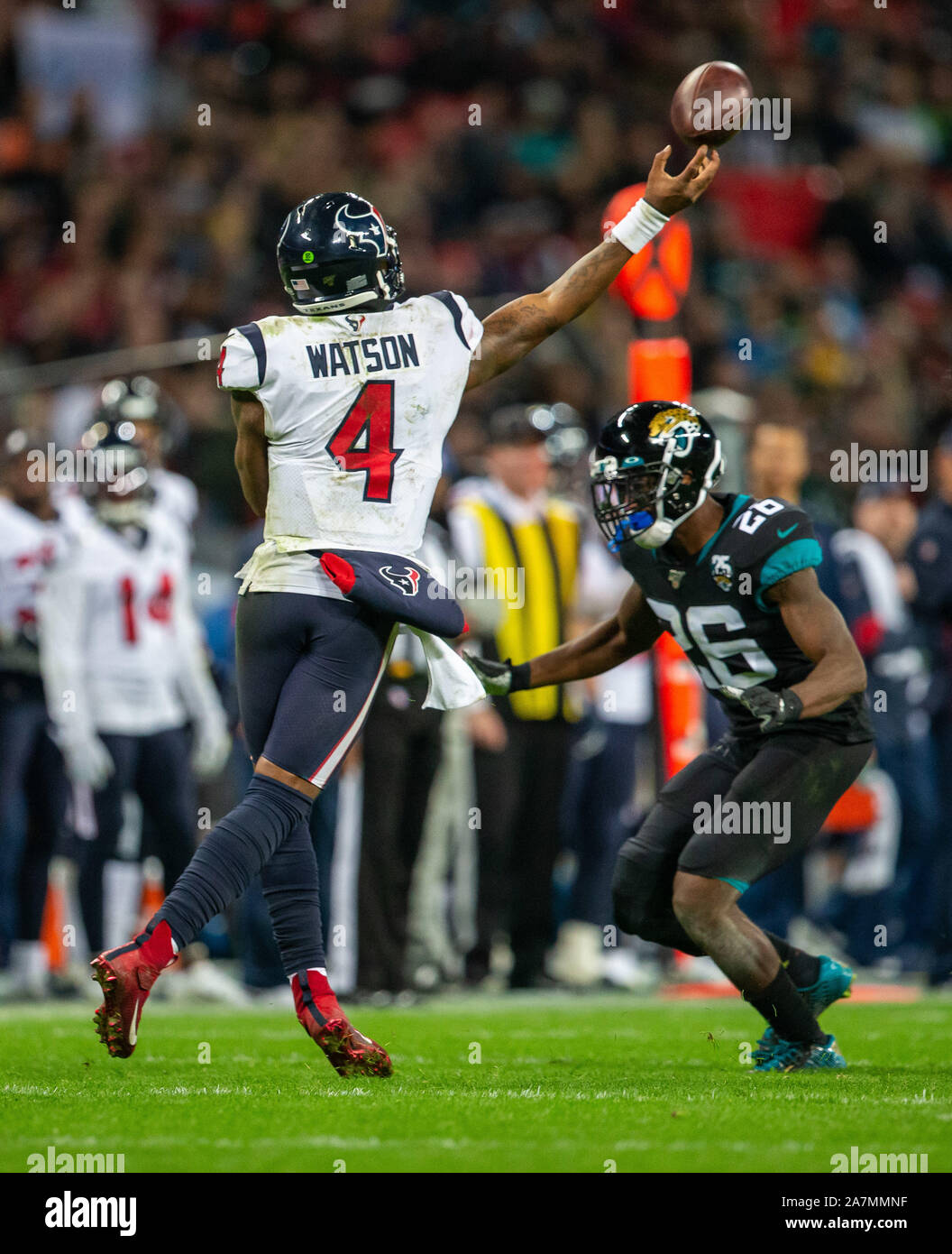 Wembley Stadium, London, UK. 3rd Nov, 2019. National Football League,  Houston Texans versus Jacksonville Jaguars; A