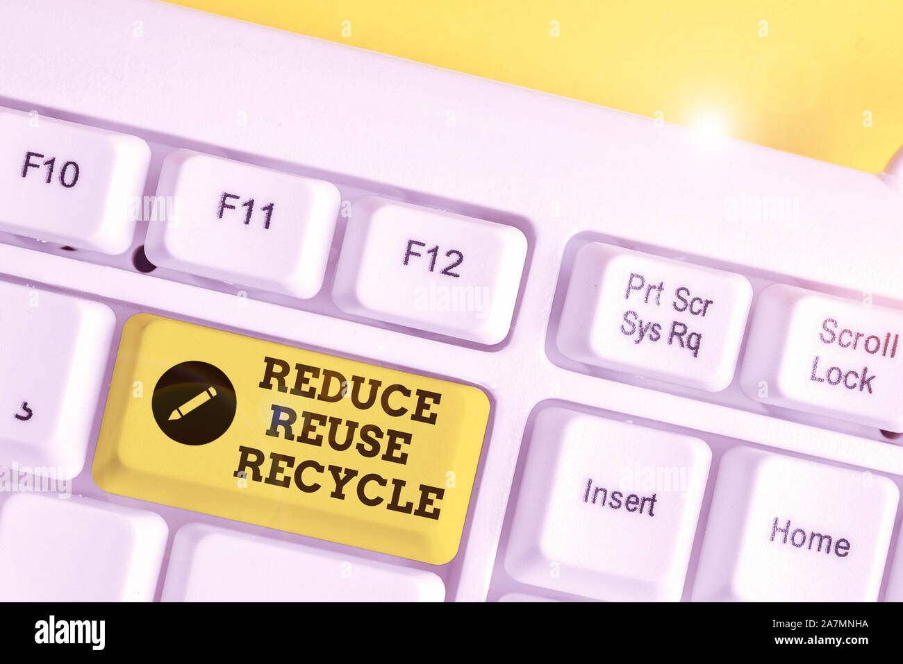 Conceptual hand writing showing Reduce Reuse Recycle. Concept meaning ...