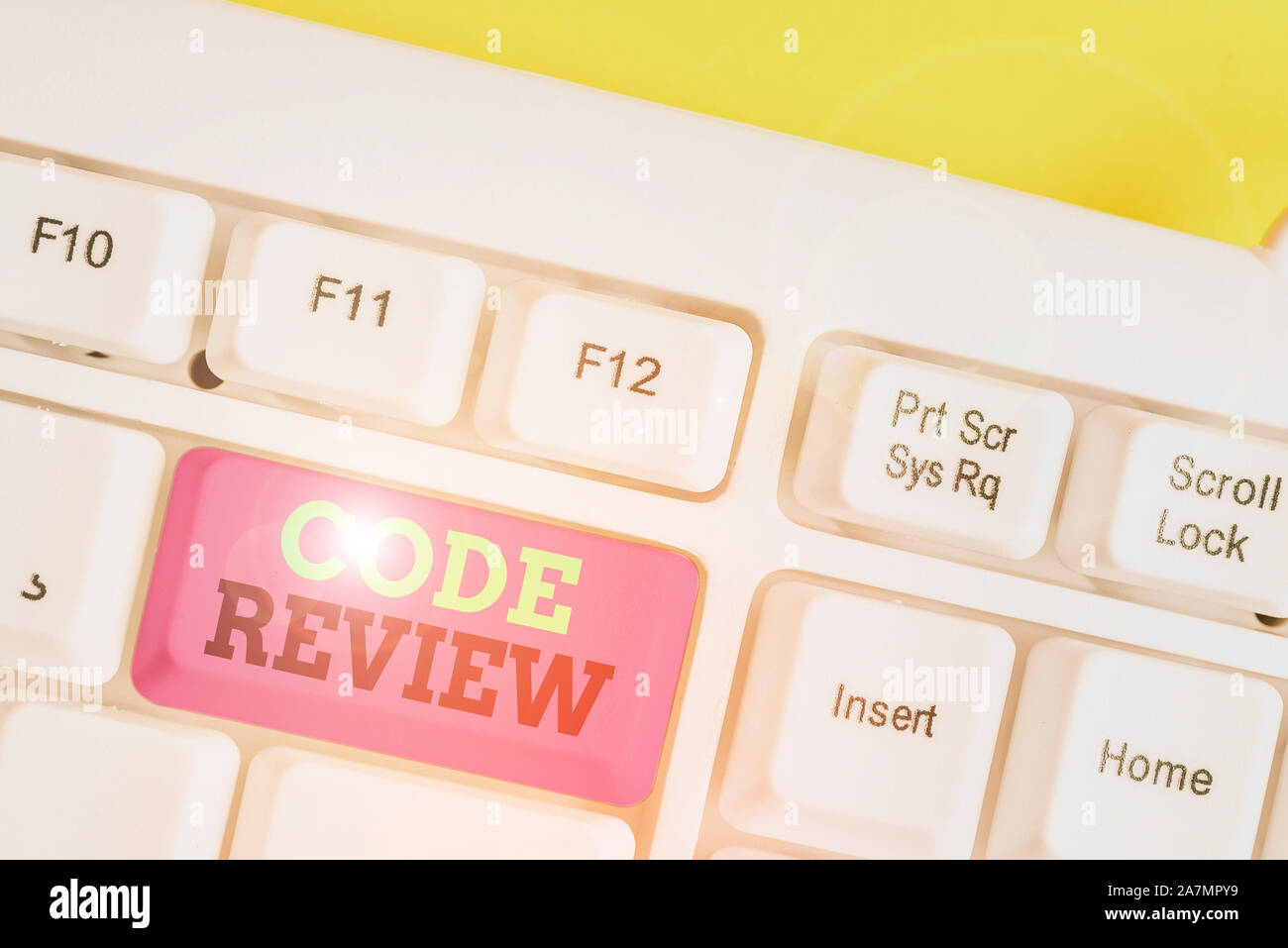 Word writing text Code Review. Business photo showcasing single most ...