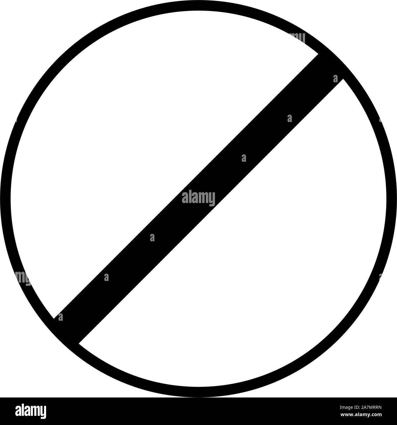 End of speed limit vector illustration- Road traffic sign. Stock Vector