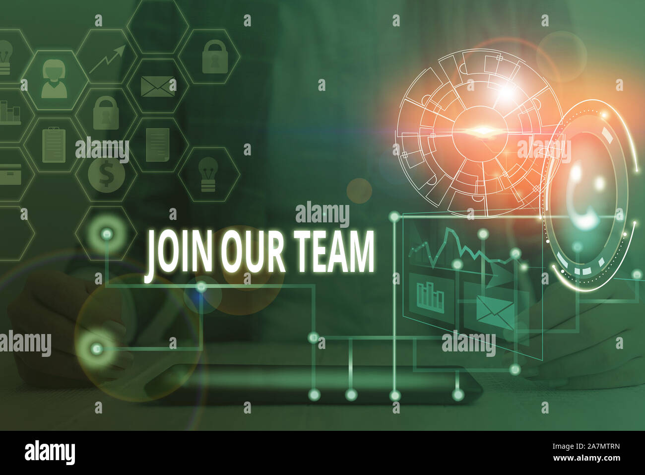 Conceptual hand writing showing Join Our Team. Concept meaning inviting ...