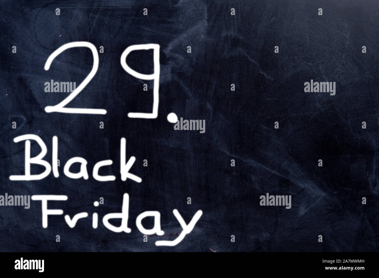 board with 29 black Friday and text space Stock Photo