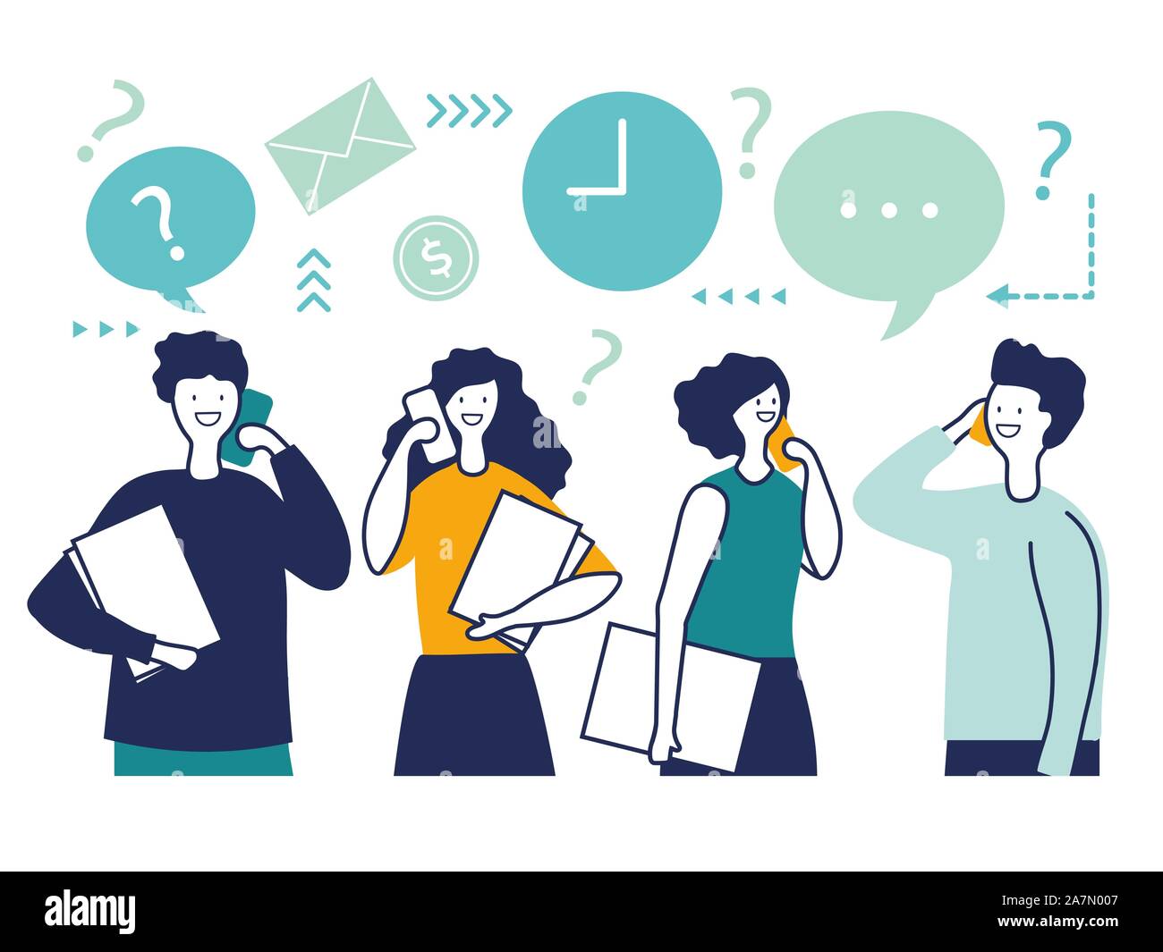office concept business people vector illustration flat design Stock ...