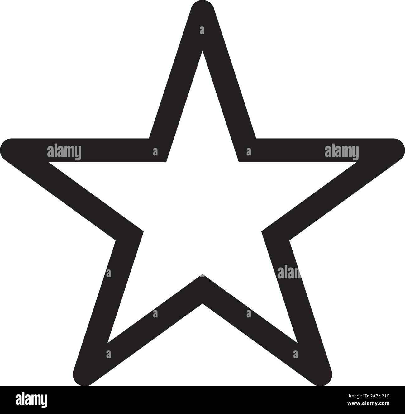 Star icon outline vector illustration. Perfect for sign, symbol, label, icon, print, web etc. Stock Vector