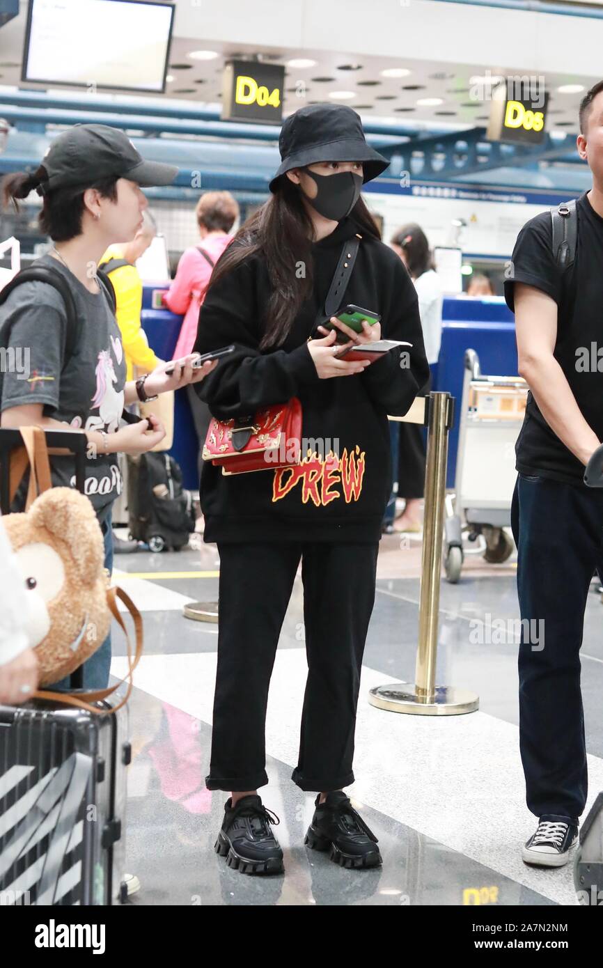 Taiwanese musician and actress Ouyang Nana arrives at the Beijing ...