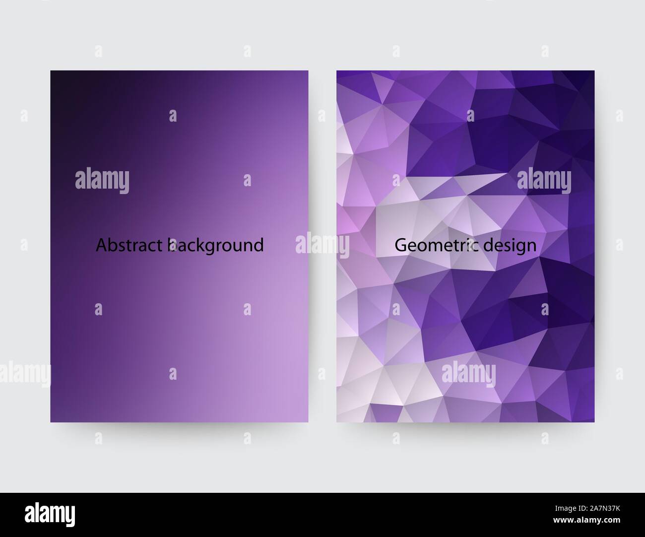set template for a presentation. geometric background. gradient. purple abstraction. vector Stock Vector