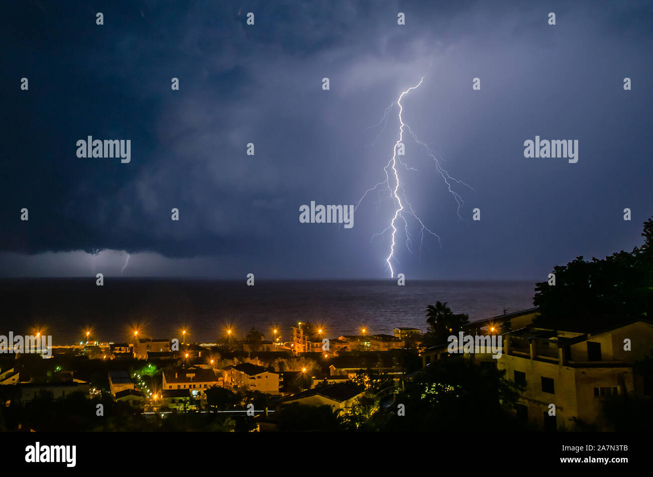 Aerial view lightning strike hi-res stock photography and images - Alamy
