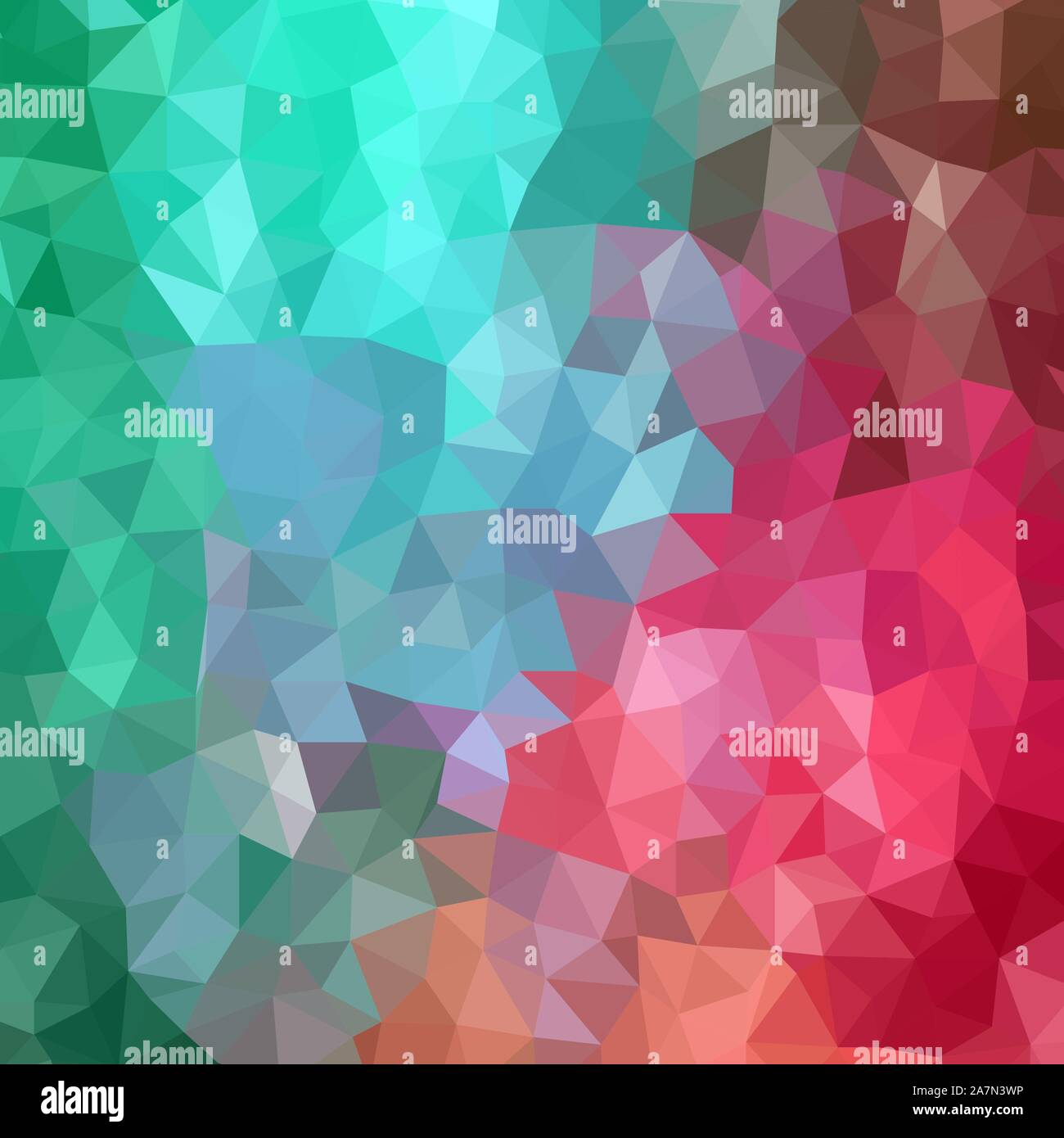 Pink, green vector polygonal pattern. A sample with polygonal shapes. Textured pattern can be used for background. Stock Vector