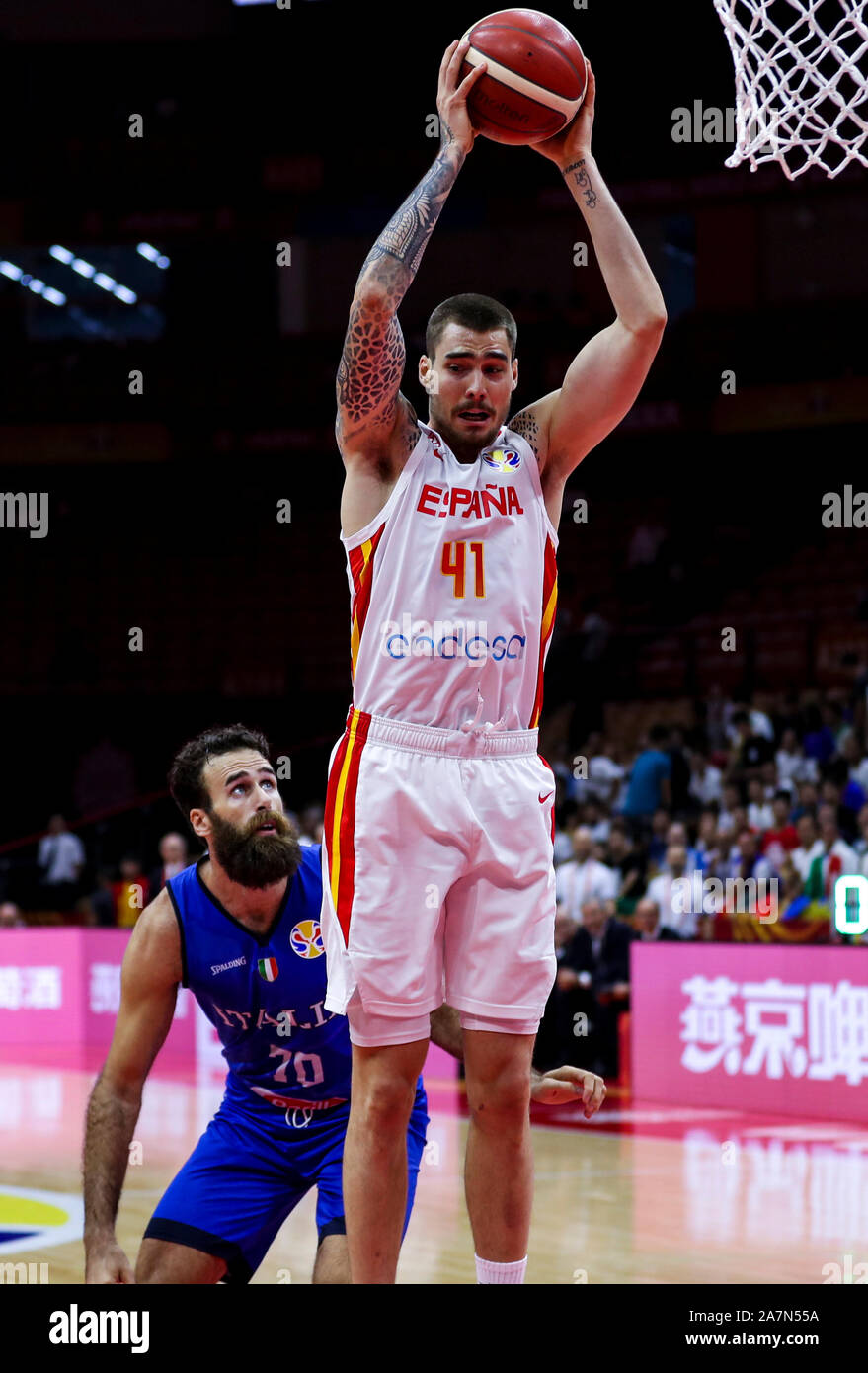 Spanish professional basketball player for the Denver Nuggets of the  National Basketball Association (NBA) Juan hernangomez, jumps to score at  the fir Stock Photo - Alamy
