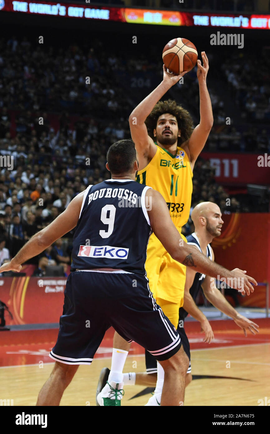 Brazilian professional basketball player Leandro Barbosa keeps the ball at  the second round of Group F Brazil vs Greece 2019 FIBA Basketball World Cup  Stock Photo - Alamy