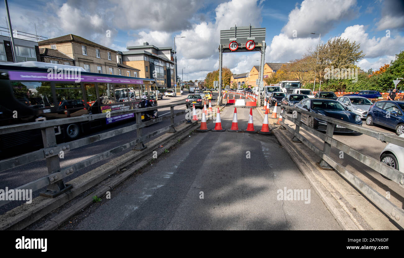 The Chelmsford Up-and-Over flyover over the famous Army and Navy roundabout is to close for good. Stock Photo